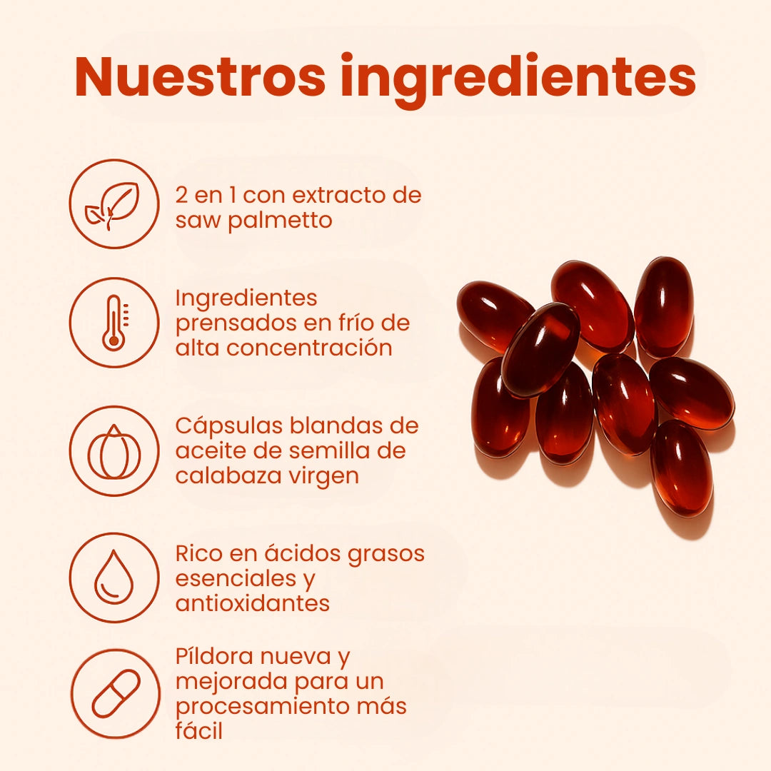 CAPSULAS DE SEMILLAS DE CALABAZA PARA PRÓSTATA