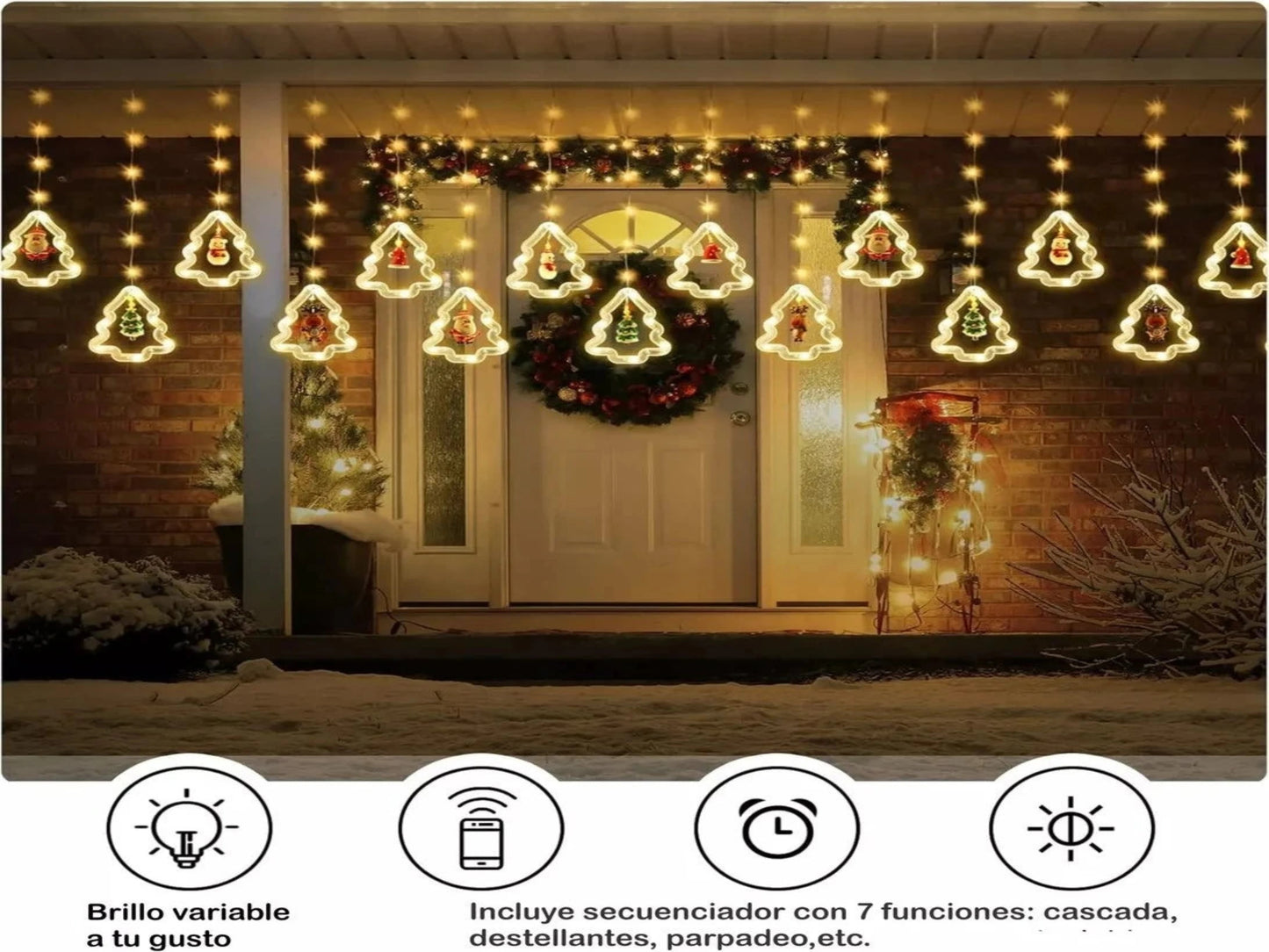 CORTINA DE LUCES DE NAVIDAD