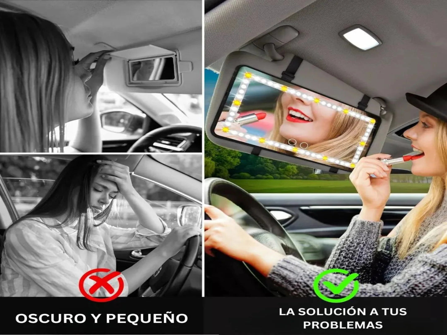 ESPEJO LUZ LED PARA CARRO