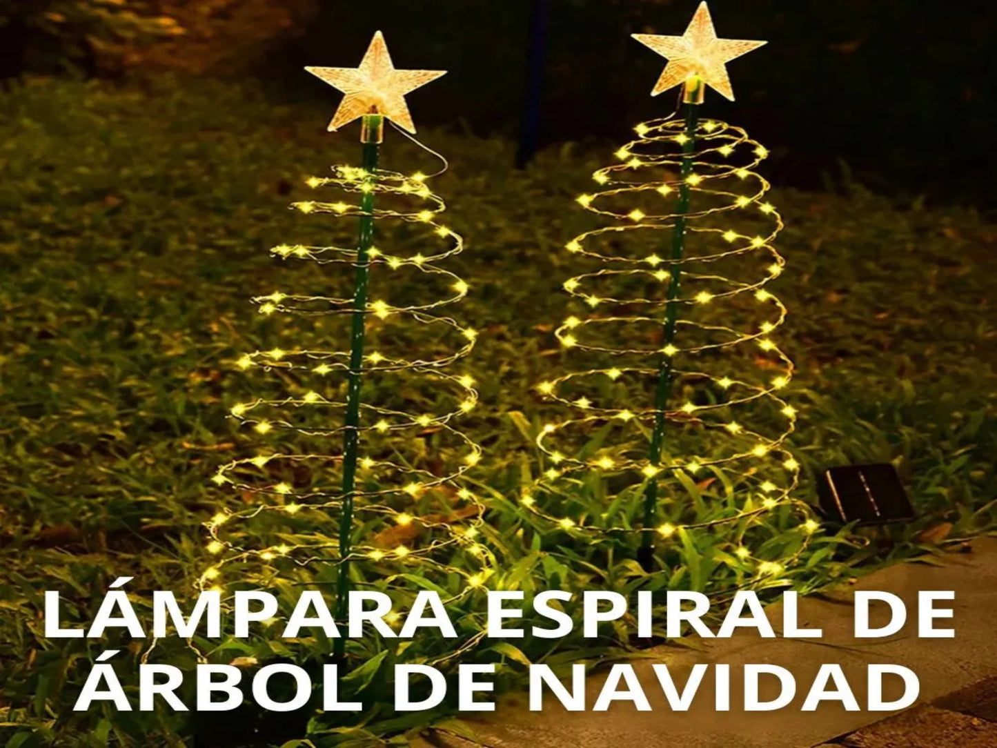 LÁMPARA ESPIRAL DE ÁRBOL DE NAVIDAD X 4