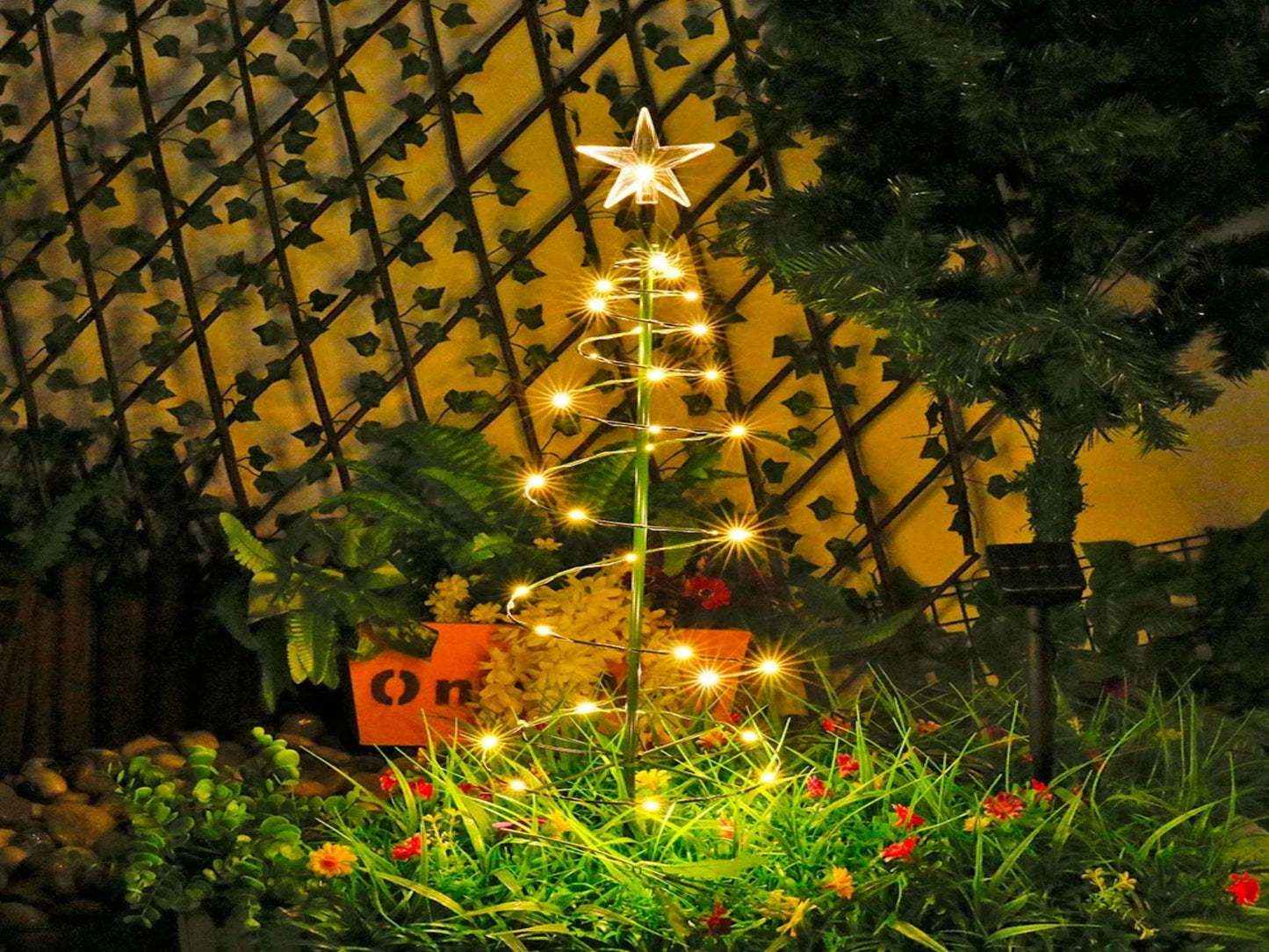 LÁMPARA ESPIRAL DE ÁRBOL DE NAVIDAD X 4
