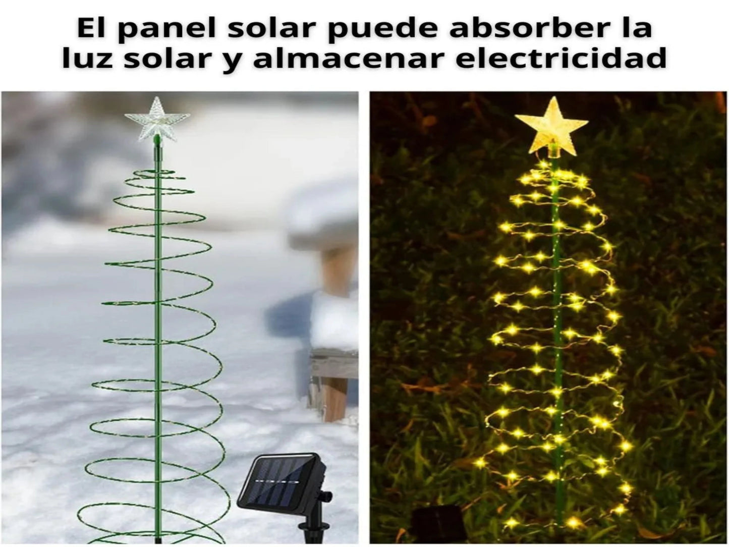 LÁMPARA ESPIRAL DE ÁRBOL DE NAVIDAD X 4