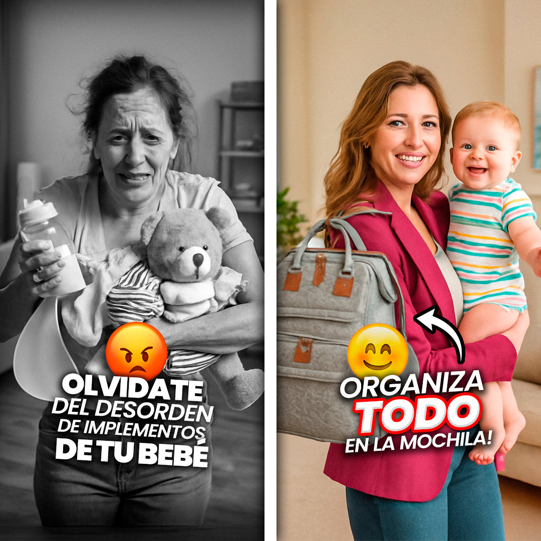 Mochila para bebes con cambiadora para pañales