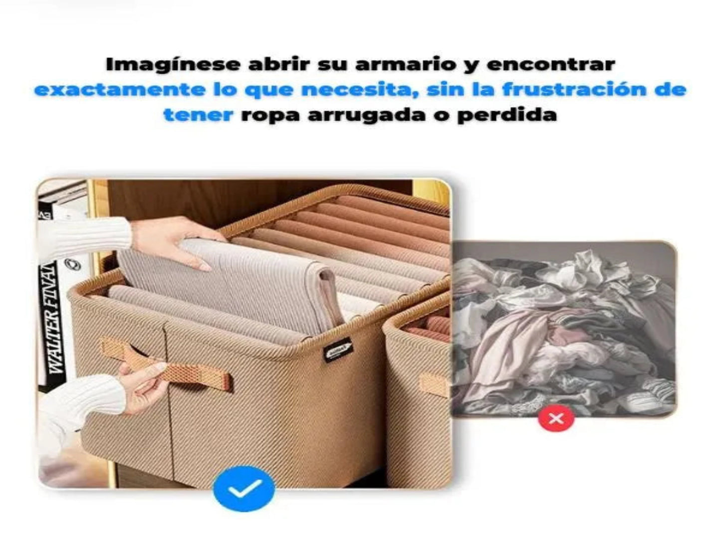ORGANIZADOR DE ROPA PLEGABLE (PACK X 4)