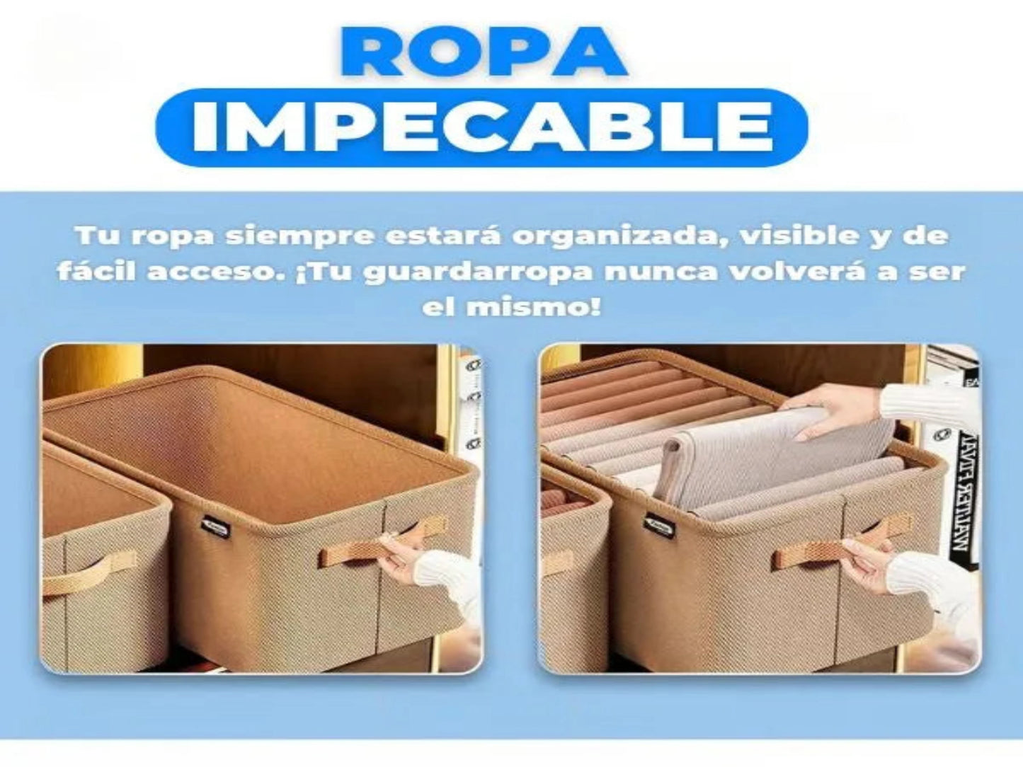 ORGANIZADOR DE ROPA PLEGABLE (PACK X 4)