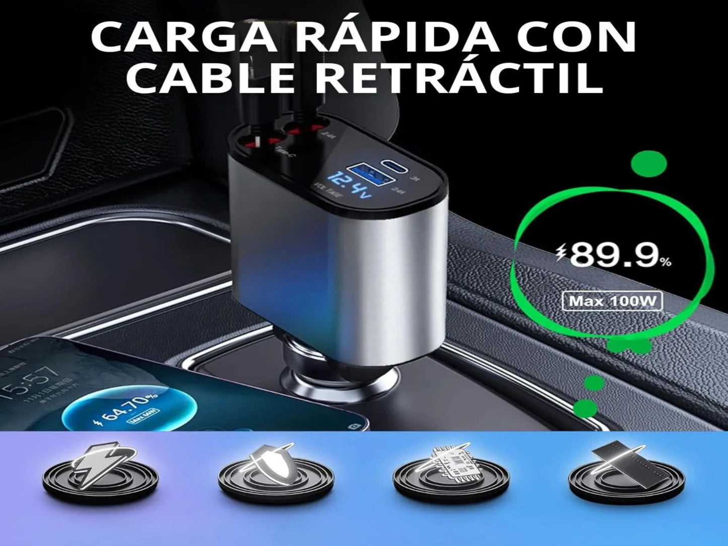 PowerDrive - CARGADOR PARA CARRO