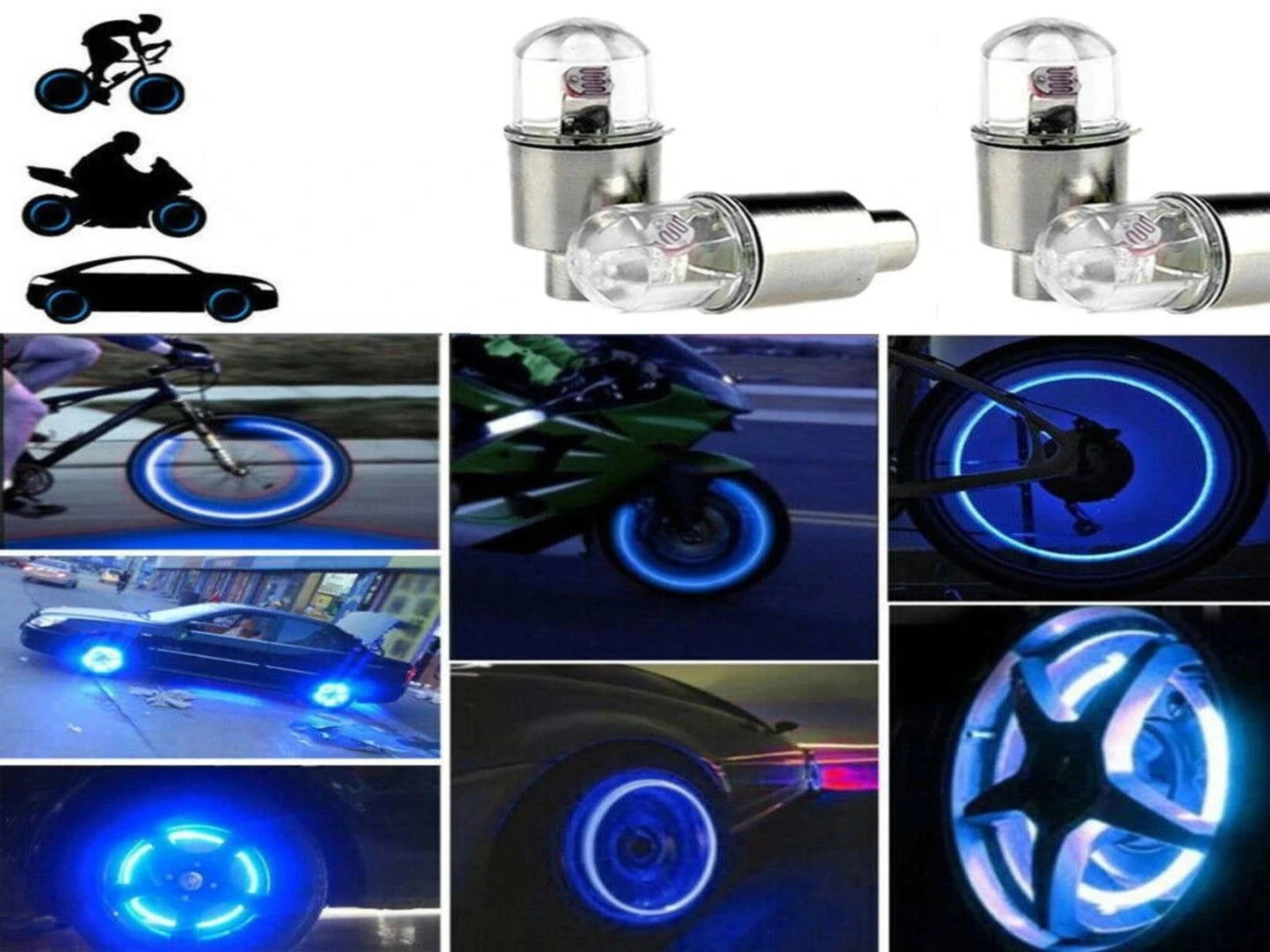 TAPA LED PARA VÁLVULA DE NEUMÁTICO X 4 unidades