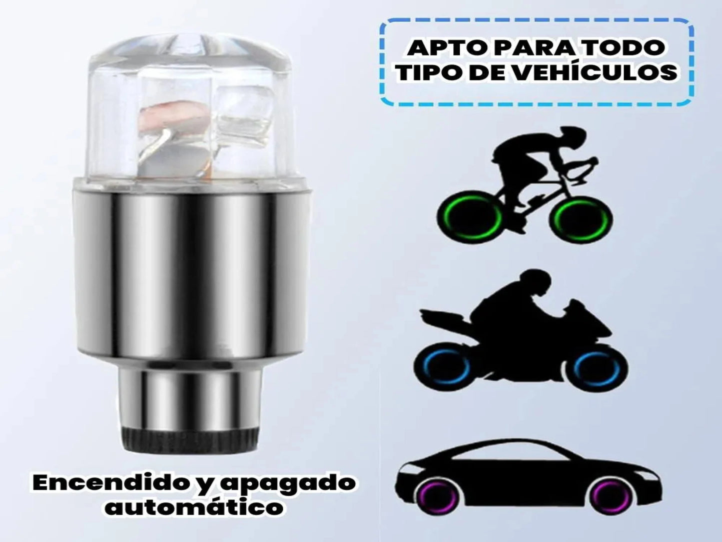 TAPA LED PARA VÁLVULA DE NEUMÁTICO X 4 unidades