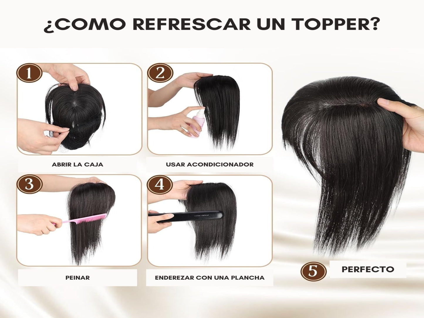 TOPPERS DE PELO SINTÉTICO