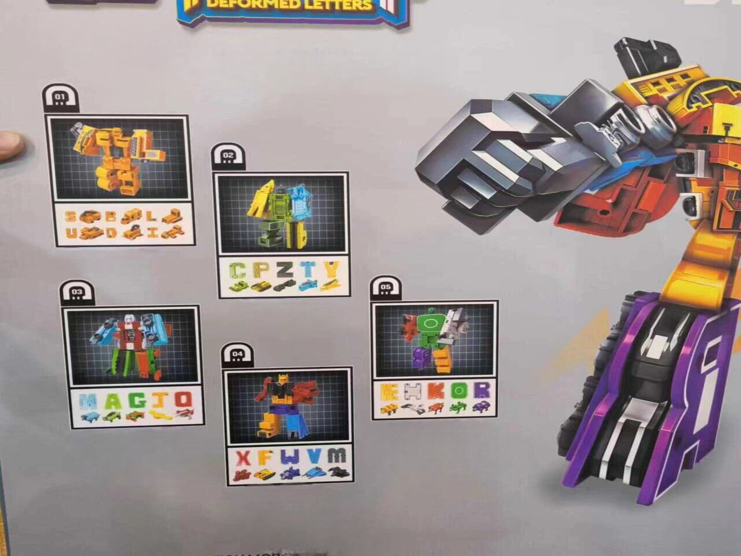 SET DE TRANSFORMER DE LETRAS