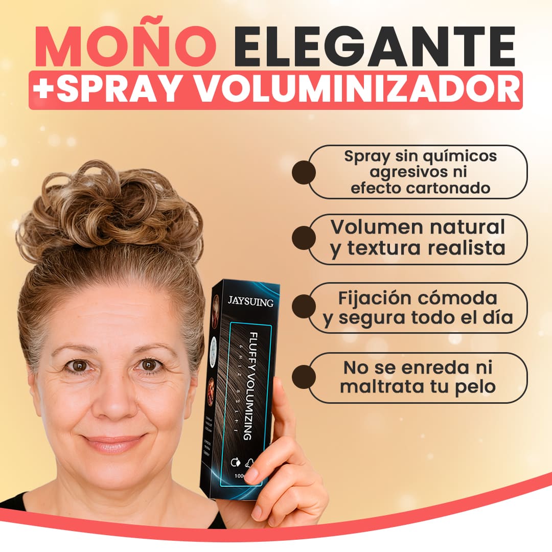 MOÑO PARA PEINADO ELEGANTE + SPRAY VOLUMINIZADOR