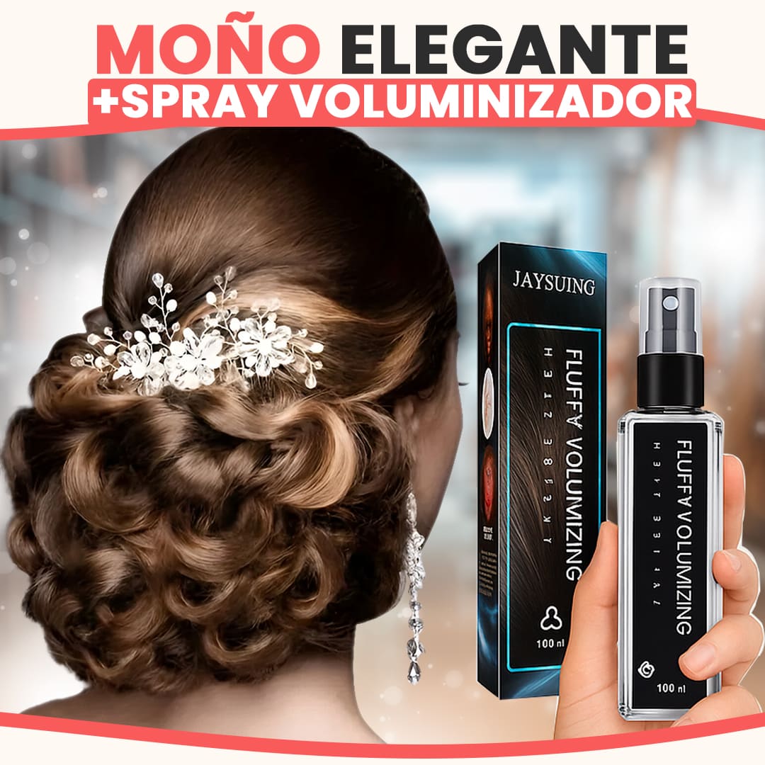 MOÑO PARA PEINADO ELEGANTE + SPRAY VOLUMINIZADOR