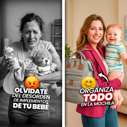 Mochila para bebes con cambiadora para pañales