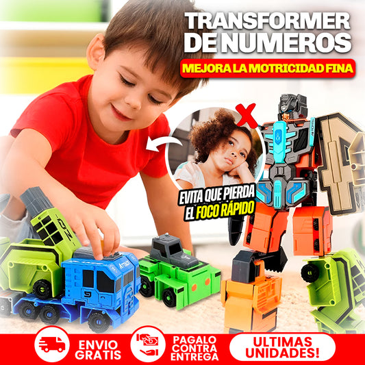 🧠 SET DE TRANSFORMERS NUMÉRICOS: 🎨Ideal Para Niños Con TDAH