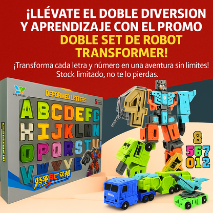 PROMO DOBLE SET DE ROBOT TRANSFORMER (2X1)