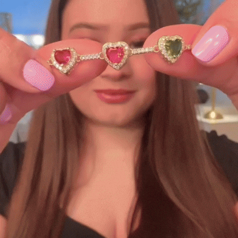 Collar de corazones de colores