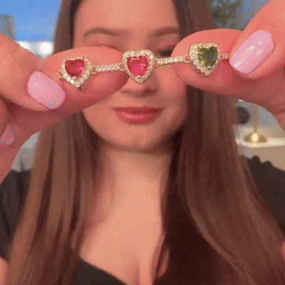 Collar de corazones de colores