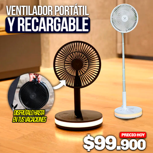 Ventilador portátil y recargable
