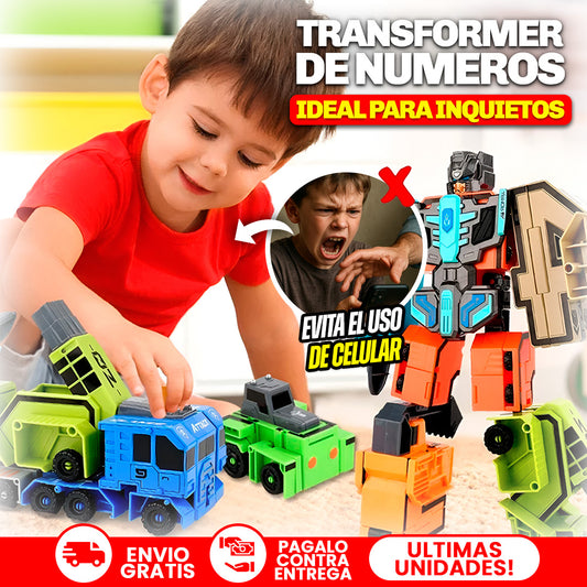 🧠 SET DE TRANSFORMERS NUMÉRICOS: 🎨APRENDE Y CREA