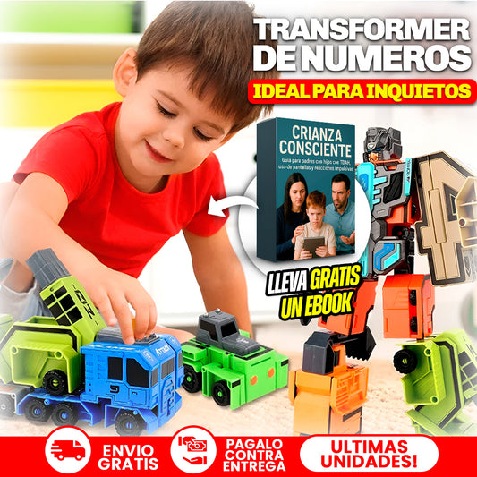 🧠 SET DE TRANSFORMERS NUMÉRICOS: 🎨Ideal Para Niños Con TDAH